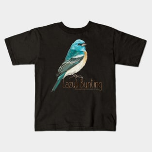 Bird - Lazuli Bunting - birdwatching Kids T-Shirt